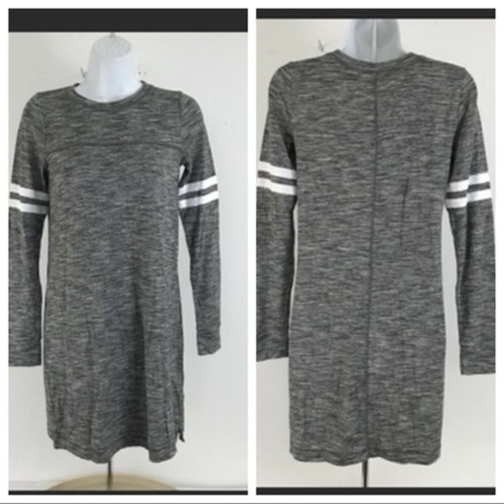Hollister Gray T-shirt Dress‎ Long Sleeve S…